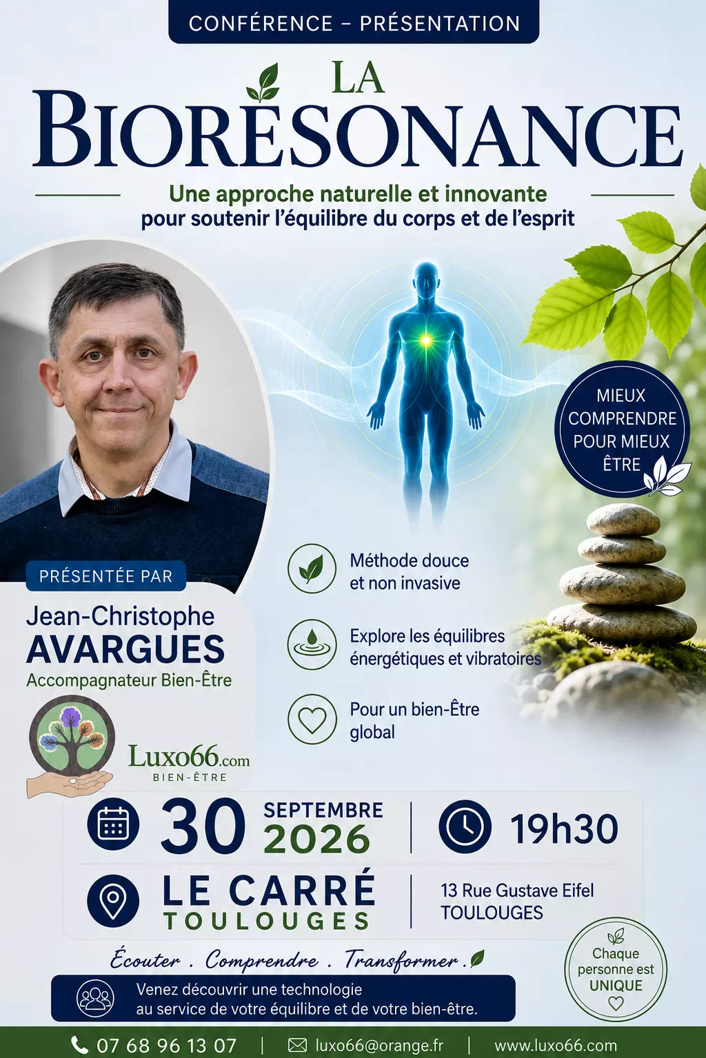 Affiche de l’événement La Biorésonance à Toulouges le 30 septembre 2026